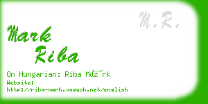 mark riba business card